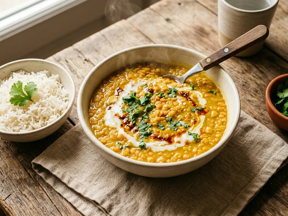Dahl de lentilles corail