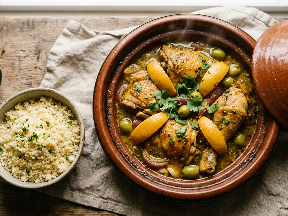 Tagine de poulet au citron